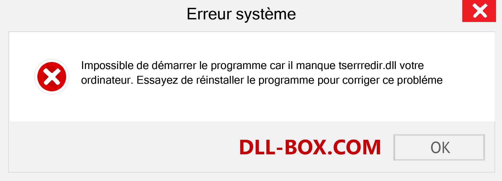 Le fichier tserrredir.dll est manquant ?. Télécharger pour Windows 7, 8, 10 - Correction de l'erreur manquante tserrredir dll sur Windows, photos, images